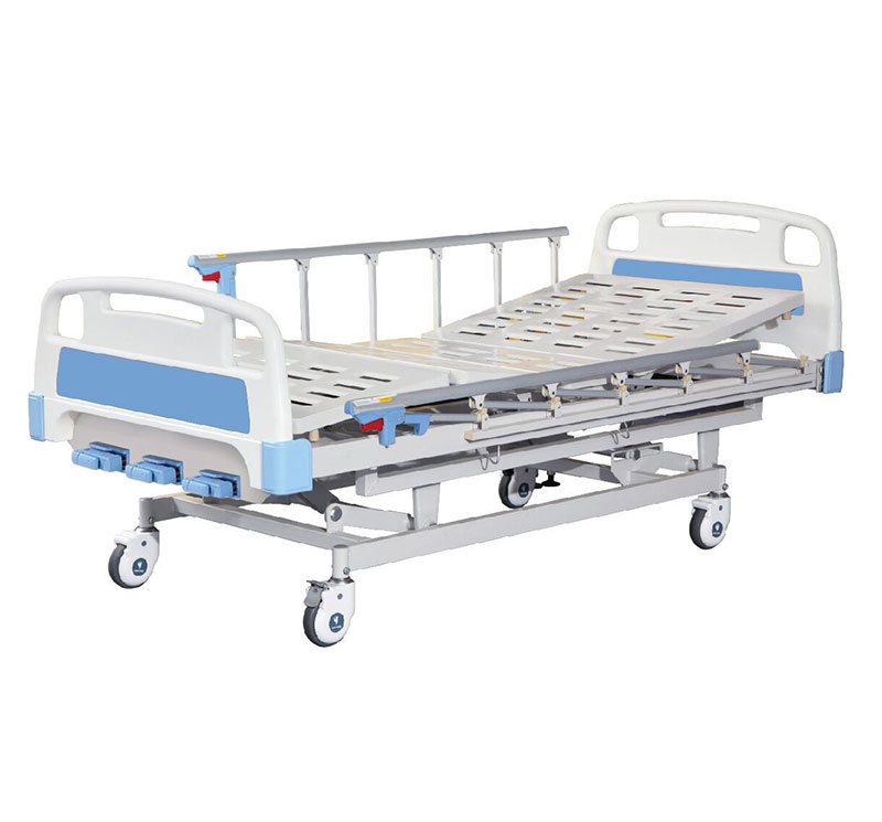 YA-M3-1 Three Function Manual Adjustable Bed With Central Locking